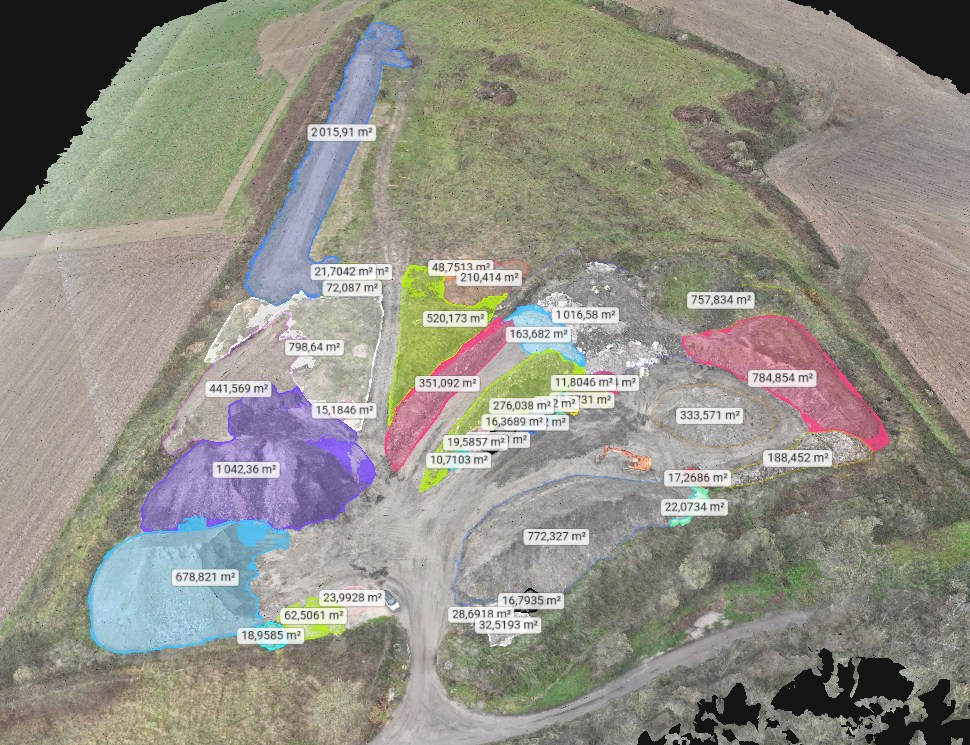 Relevé volumétrique par drone d’une carrière d’exploitation